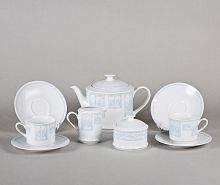 Чайный сервиз Leander на 6 персон Сабина 15 предметов, фарфор, голубой, синий