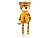 Мягкая игрушка Тигрёнок Санни в оранжевом шарфике, 21 см, ORANGE TOYS