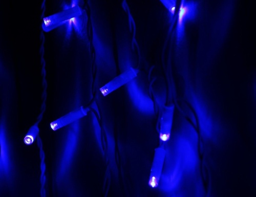 Светодиодная гирлянда "Бахрома" ICICLE RUBI, 100 LED-огней, 2х0.5+1.5 м, коннектор, черный каучук, уличная, SNOWHOUSE фото 4