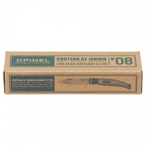 Нож Opinel №8 садовый, коричневый фото 4
