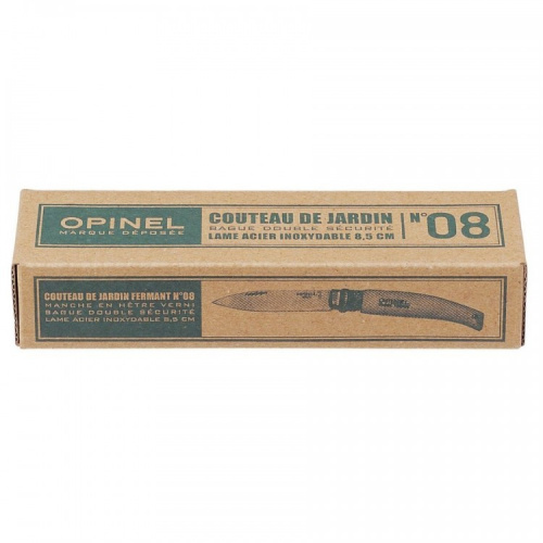 Нож Opinel №8 садовый, коричневый фото 4