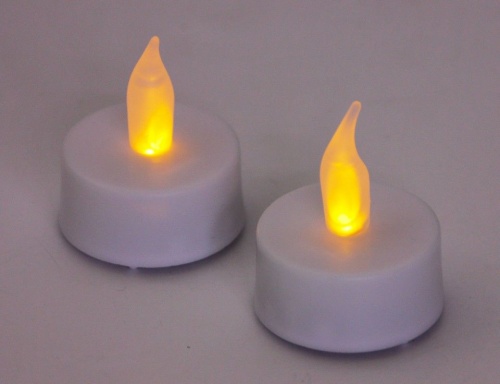 Свечи чайные "Классические", мерцающие, с тёплыми белыми LED-огнями, белые, набор 10 шт., батарейки, ПДУ, Koopman International фото 3