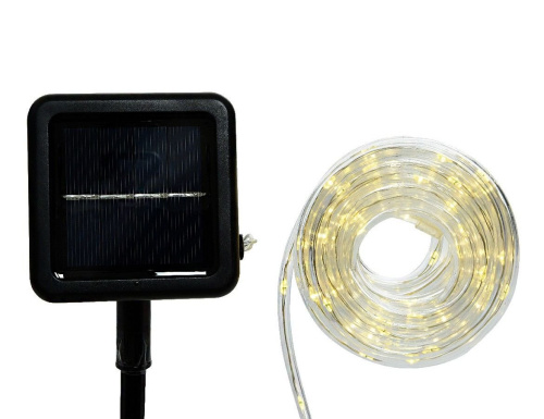 Светодиодный дюралайт на солнечной батарее Lumineo Solar 4.95 м, 100 теплых белых LED ламп, контроллер, IP44, Kaemingk (Lumineo) фото 4