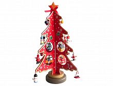 Сувенирная елка с игрушками Сказочная 30 см красная (Breitner)