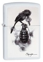 Зажигалка Zippo Classic с покрытием White Matte, латунь/сталь, белая, матовая, 36x12x56 мм, 29645