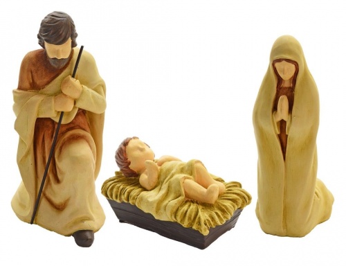 Набор фигурок для рождественского вертепа "Святое семейство", полистоун, 3 шт, Koopman International