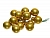 "Гроздь" стеклянных эмалевых шариков на проволоке, 12 шаров по 25 мм, цвет: горчичный, Kaemingk