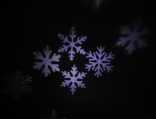 Светодиодный проектор "Танец снежинок", холодный белый свет, 8.5x28 см, для дома и улицы, Kaemingk фото 2