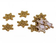 Набор для декорирования "Снежинки" на липучках, полистоун, золотой, 3 см (10 шт.), Breitner