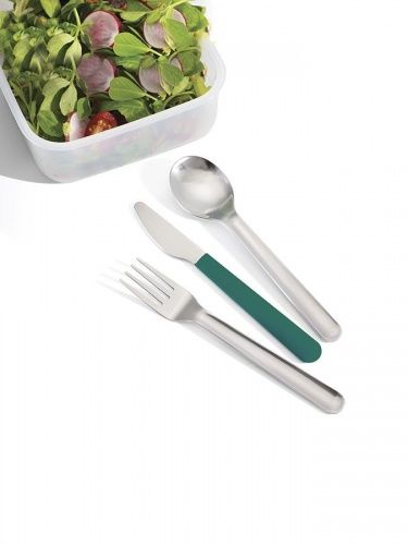 Набор столовых приборов cutlery set изумрудный фото 5