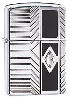 Зажигалка Zippo Armor с покрытием High Polish Chrome, латунь/сталь, серебристая, 36x12x56 мм, 29669