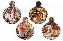 Подставка керамическая (волнистая) Собаки в ассортименте, 55816