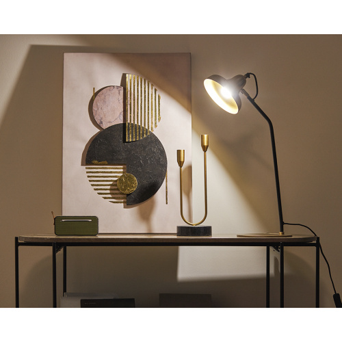 Лампа настольная enkel sand, D20х60 см, золотистая/черная фото 9
