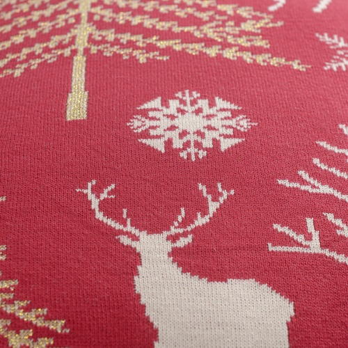 Подушка вязаная с новогодним рисунком winter fairytale из коллекции new year essential, 45х45 см фото 5