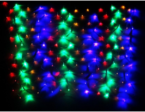 Электрогирлянда "Сетка", 144 разноцветных LED-огня, 1,5х1 м, уличная, SNOWHOUSE фото 6