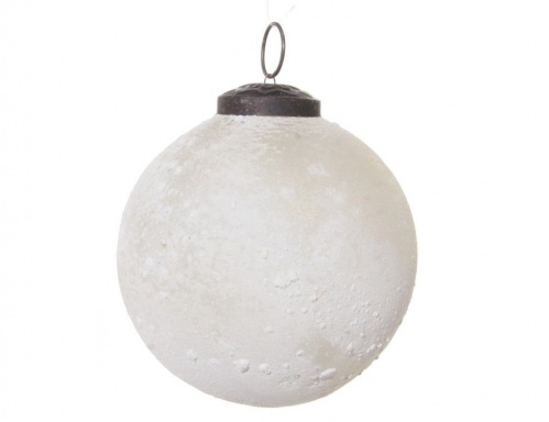 Ёлочный шар "Снежный уют", стекло, 10 см, SHISHI