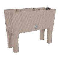 Кашпо из ротанга с автополивом Prosperplast Rato Case High 30л, мокко