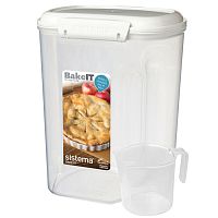 Контейнер SISTEMA BAKE-IT с мерным стаканом, 3,25 литра, из пластика