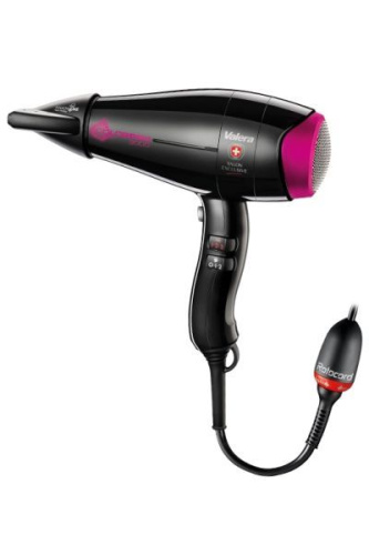 Фен Valera ColorPro Light 3000, 2100 Вт, 2 насадки, черный/розовый фото 2