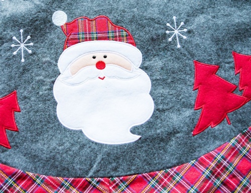 Юбка для декорирования основания ёлки "Санта в клетчатом колпаке", текстиль, 90 см, Peha Magic фото 2