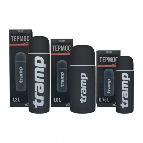 Термос Tramp Soft Touch 1,2 л серый TRC-110 фото 4