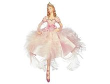 Ёлочная игрушка "Балерина - воздушная нежность", полистоун, текстиль, перо, 18 см, Goodwill