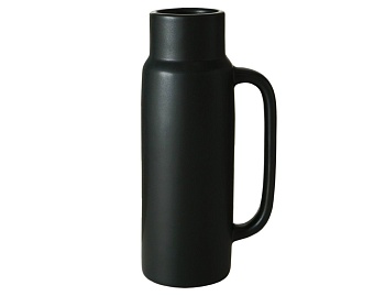 Керамическая ваза "Памела", чёрная, 21 см, Boltze