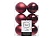 Набор однотонных пластиковых шаров глянцевых и матовых, цвет: бордовый, 60 мм, упаковка 12 шт., Kaemingk
