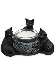 WS-1161 Статуэтка-подсвечник «Три черных кота»