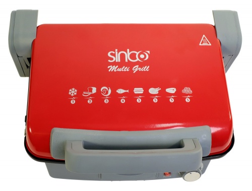 Электрогриль Sinbo, 2000 Вт, 220 V, красный, SSM 2536