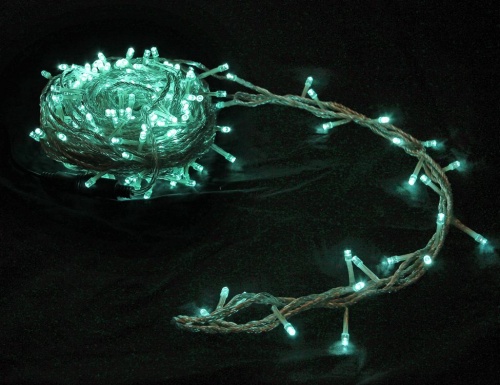 Электрогирлянда "Нить - премиум класс" на силиконовом проводе, LED лампы, БАТАРЕЙКИ, BEAUTY LED фото 2