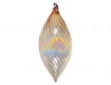 Ёлочное украшение капля "Перламутровая радуга", стекло, 17 см, SHISHI