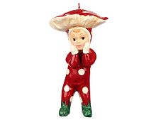 Ёлочная игрушка "Мухоморчик-мальчуган", полистоун, 10 см, Goodwill