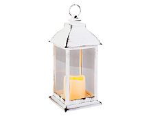 Винтажный фонарь ВИЛЛЕМ, тёплый белый LED-огонь, 30 см, пластик, таймер, батарейки, Kaemingk (Lumineo)