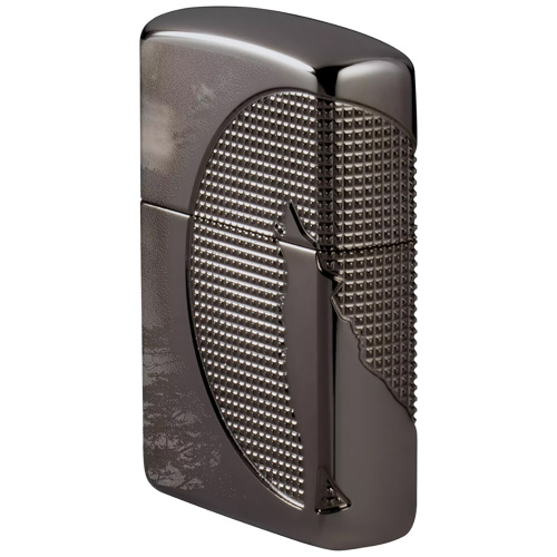 Зажигалка Zippo Armor Wolf  с покрытием High Polish Black Ice, чёрная, 38x13x57 мм фото 6