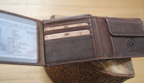 Бумажник Klondike Peter, коричневый, 12x9,5 см фото 13