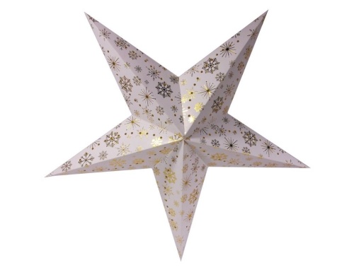 Подвесная светящаяся звезда "Зимнее чудо", с принтом, 10 тёплых белых LED-огней, 60 см, таймер, батарейки, Koopman International фото 2