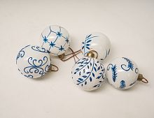 Набор стеклянных шаров ЛАЗУРНЫЕ ФАНТАЗИИ, 8 см, 12 шт., Winter Deco