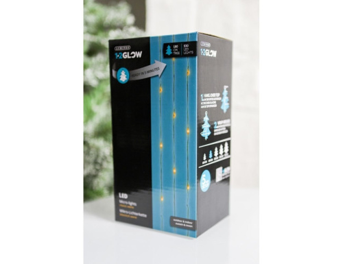 Ярусная гирлянда на елку 180 см Easy Light - Роса, 500 теплых белых LED-огня, серебряная проволока, IP44, Kaemingk фото 3