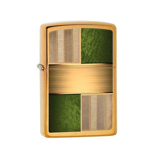 Зажигалка ZIPPO Classic с покрытием Brushed Brass, латунь/сталь, золотистая, матовая, 36x12x56 мм, 28796