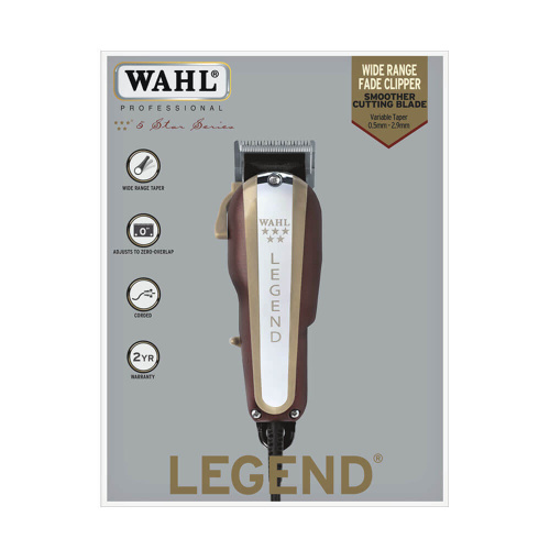 Машинка для стрижки Wahl Legend 5Star, сетевая, 8 насадок, золотая фото 3