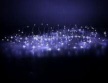 Гирлянда СВЕТЛЯЧКИ, 100 холодных белых mini LED-огней, 5 м, серебристый провод, таймер, батарейки, Koopman International