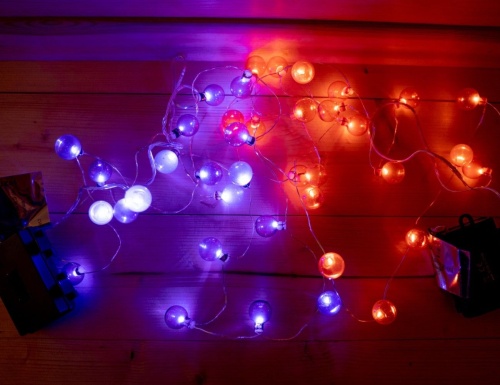 Светодиодная гирлянда "Радость в шариках", 20 LED-огней, 1.9+0.5 м, таймер, батарейки, уличная, Edelman, Luca фото 5