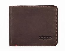 Портмоне Zippo, цвет коричневый, натуральная кожа, 11?1,2?10 см, 2005117