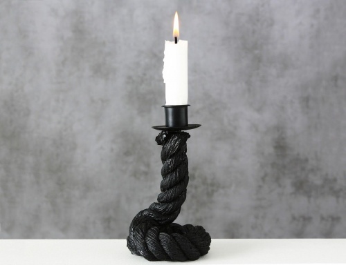 Подсвечник "Омбра" под 1 свечу, полирезин, чёрный, 16 см, Boltze фото 2