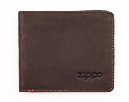 Портмоне Zippo, цвет коричневый, натуральная кожа, 11?1,2?10 см, 2005117