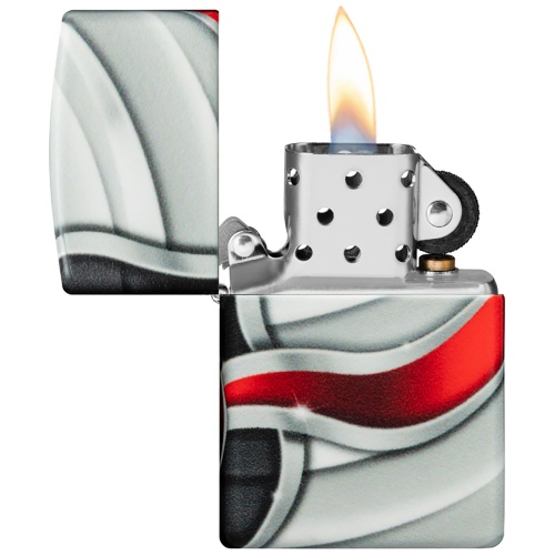 Зажигалка Zippo Flame Design с покрытием White Matte, белая, матовая, 38x13x57 мм фото 5