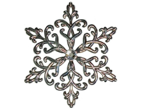 Снежинка "Кристалл" металлизированная, 12 см, Морозко