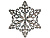 Снежинка КРИСТАЛЛ металлизированная серебряная, 12 см, Морозко