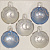 Набор стеклянных шаров ПОЛОНЕЗ, голубой, 5*62 мм, Елочка